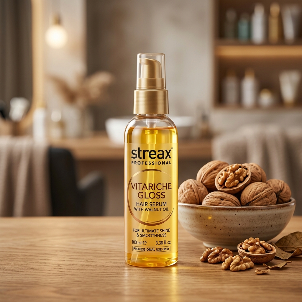 Streax Professional Vitariche Gloss Hair Serum with Walnut Oil (100ml)